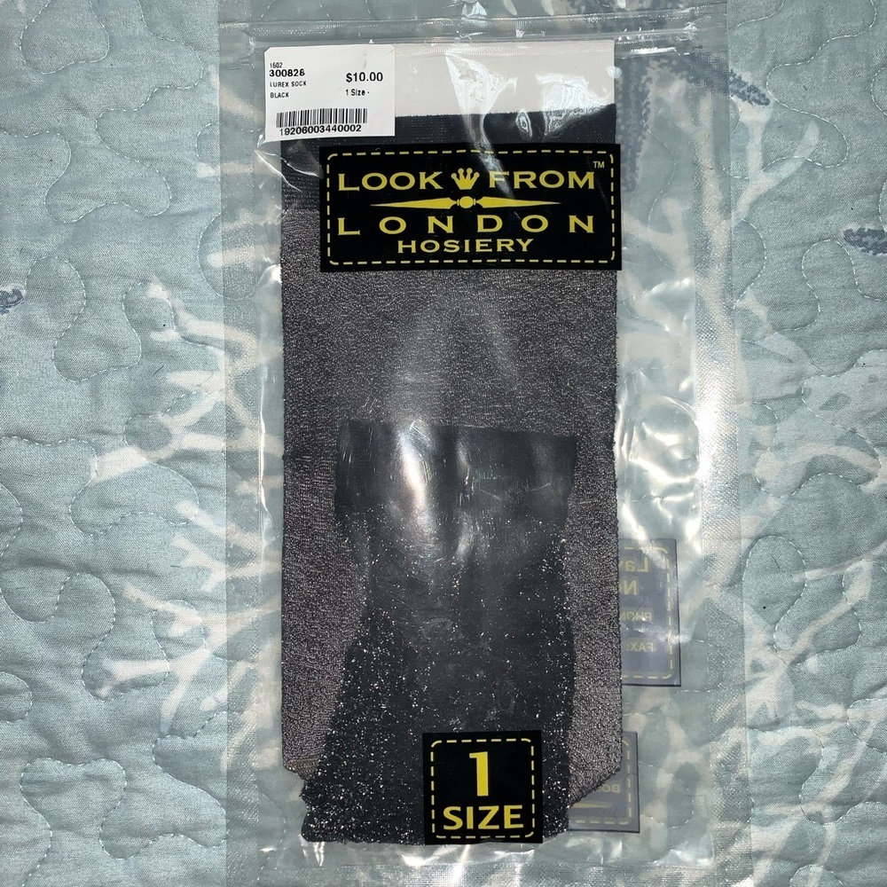 South moon under london look socks sheer glitter